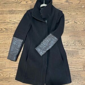 Club Monaco Black Wool Coat